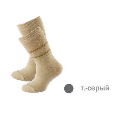 Носки "Легкая походка", цвет: темно-серый Размер 22 Материал: 65% хлопок, 35% полиамид инфо 13810d.