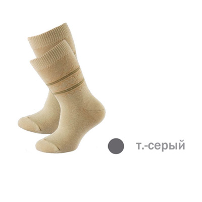 Носки "Легкая походка", цвет: темно-серый Размер 16 В153 Материал: 65% хлопок, 35% полиамид инфо 13844d.